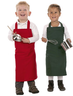LINK Kitchenwear Kinder schort donkergroen - Keukenschorten