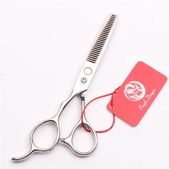Linkerhand 5.5 Inch Paarse Draak Kapper Zilver Snijden Schaar Dunner Schaar Professionele Haar Schaar Styling Tool Yin T 55N
