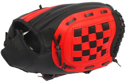 Linkerhand Honkbal Handschoenen Softbal Handschoenen Kinderen Jeugd Volwassen Training Pitcher Handschoenen Antislip Soft Wear-weerstand Rood / 10.5 inches