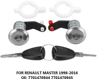 Links Rechts Auto Deurslot Vat Cilinder met 2 Sleutel voor RENAULT MASTER 1998 OE 7701470944 7701470945