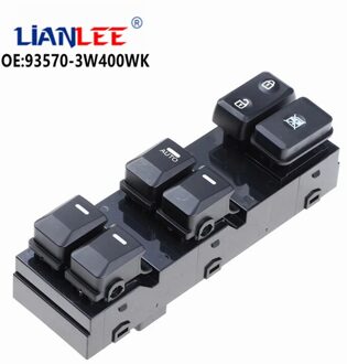 Linksvoor Schakelaar Ruitbediening Voor Gids Kia Zwart 93570-3W400WK 935703W400WK