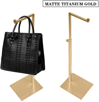 Linliangmuyu 7-shape High quality Metal Bag handbag Display Stand Holder Rack Adjustable Height BJ01-01