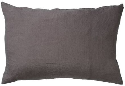 LINN - Kussenhoes 40x60 cm - 100% linnen - Charcoal Gray - antraciet Grijs