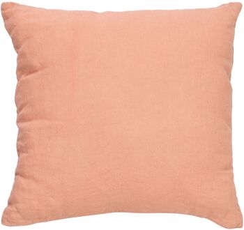 LINN - Kussenhoes 45x45 cm - 100% linnen - effen kleur - Muted Clay - roze