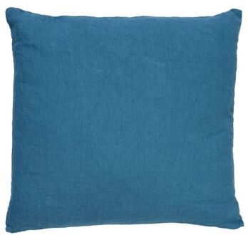 LINN - Kussenhoes 45x45 cm - 100% linnen - effen kleur - Provincial Blue - lichtblauw