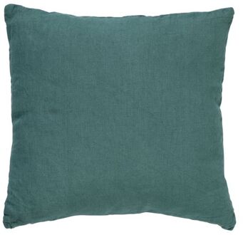 LINN - Kussenhoes 45x45 cm - 100% linnen - effen kleur - Sagebrush Green - groen