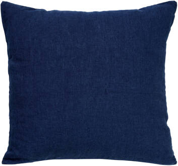 Linn - Sierkussen Linnen Insignia Blue 45x45 Cm - Blauw - Blauw