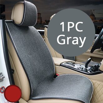 Linnen Auto Bekleding Vier Seizoen Universele Automobiles Stoelhoezen Anti Silp Pad Mat Auto Zitkussen Protector Ademende Vlas 1stk grijs