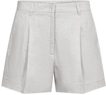 Linnen bermuda short Natalie  grijsblauw