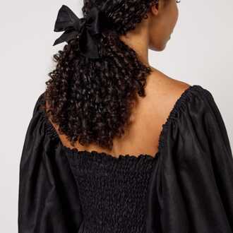 Linnen dames midi-jurk Sleeper Atlanta in zwart - maat