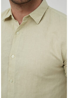 Linnen heren overhemd licht 30-11 Geel - XXL