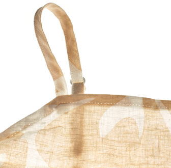 Linnen jurk 664476 meisjes Beige - 8-9J / 128-134cm