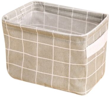 Linnen Opvouwbaar Storage Organizer Box Closet Speelgoed Doos Doek Container Organizer Stof Mand Thuis Desktop Storage Mand donker grijs