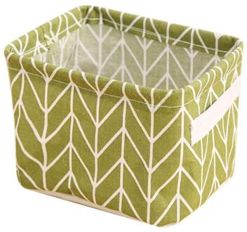 Linnen Opvouwbaar Storage Organizer Box Closet Speelgoed Doos Doek Container Organizer Stof Mand Thuis Desktop Storage Mand groen