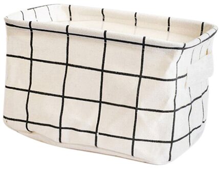 Linnen Opvouwbaar Storage Organizer Box Closet Speelgoed Doos Doek Container Organizer Stof Mand Thuis Desktop Storage Mand wit