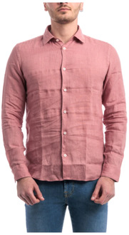 Linnen Overhemd Altea , Pink , Heren - Xl,3Xl