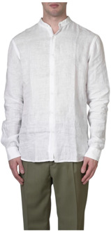 Linnen Overhemd - Klassieke Stijl Costumein , White , Heren - 2XL