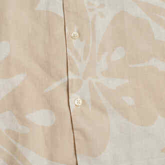 Linnen overhemd met korte mouwen voor jongens 594450 Beige