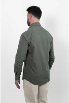 Linnen overhemd olijf Groen - 44 (XL)