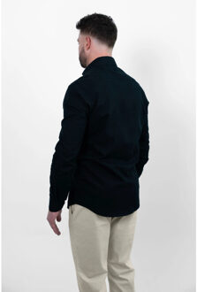 Linnen overhemd - Zwart - 43 (XL)