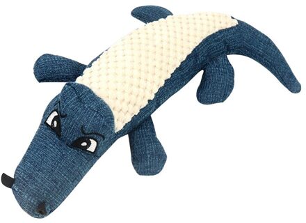 Linnen Pluche Hond C-Hew Speelgoed Hond Tandenborstel Tanden Reinigen Speelgoed Honden Huisdier Tandenborstels Borstelen Stok Hond Levert speelgoed Blauw