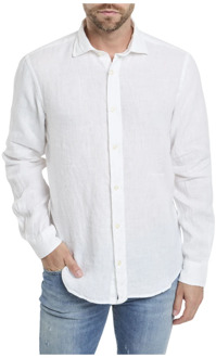 Linnen Riviera Shirt Roy Roger's , White , Heren - Xl,L,M