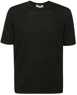 Linnen T-shirt met korte mouwen Filippo De Laurentiis , Black , Heren - Xl,L,M,S