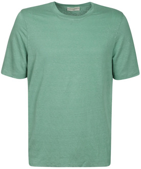 Linnen T-shirt met korte mouwen Filippo De Laurentiis , Green , Heren - 2Xl,Xl,L,M,S