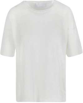 Linnen T-shirt met Ronde Hals Daniele Fiesoli , White , Dames - M,S,Xs