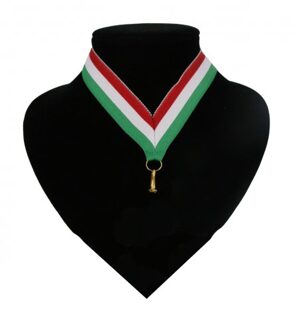 Lint voor een medaille rood, wit en groen - Verkleedketting Multikleur