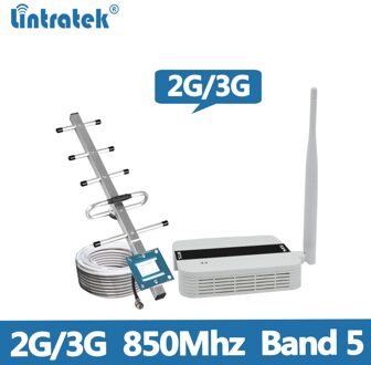 Lintratek Repeater 850Mhz 2G 3G Booster Cdma 850 Gsm 850Mhz Repeater Mobiele Telefoon Signaal Versterker 2G 3G Band 5 Mini Size @ 5 AU plug