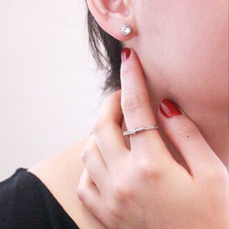 Lintring - Zilver en Kristal - maat