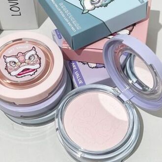 Lion Dance Matte Soft Focus Pressed Powder - 3 Shades 02# Vitality Pink - 10g