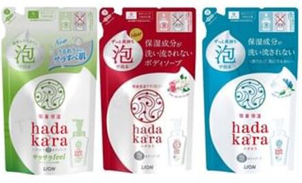 Lion Hadakara Foam Body Soap Smooth Feel - 750ml Refill