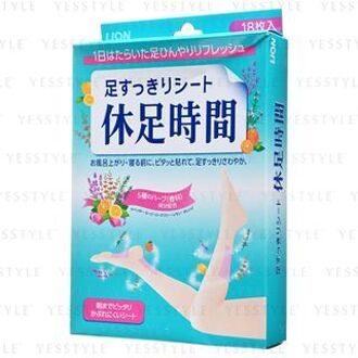 Lion Kyusoku Jikan Cooling Sheet For Legs 18 pcs - JP Edition