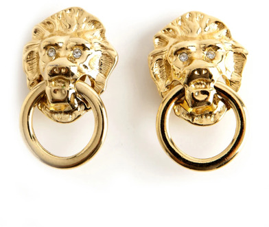 Lion Ring Clip oorbellen Kenneth Jay Lane Pre-owned , Yellow , Dames - ONE Size