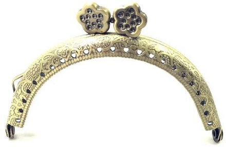 LIONSEN 8.5cm semi cirkel Pruim zilver brons Metal Purse Frame Handvat voor Clutch Bag Handtas Accessoires Maken Kus Sluiting lock nee.1 antiek bronzen