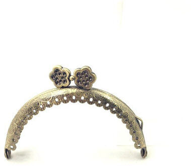 LIONSEN 8.5cm semi cirkel Pruim zilver brons Metal Purse Frame Handvat voor Clutch Bag Handtas Accessoires Maken Kus Sluiting lock nee.3 bronzen lace