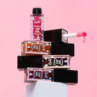 Lip Oil Massage Tinted & Plumping Lip Oil - 5 Colors Rose Shimmer - 4ml