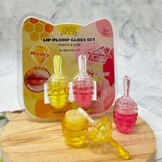 Lip Plump Gloss Set Strawberry + Vanilla - 4g x 2