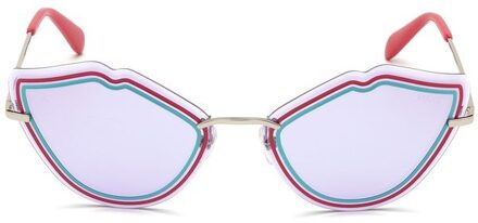 Lip Zonnebrillen Cateye Ontwerp Lila