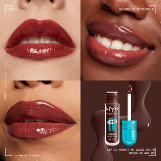 Lipgloss NYX Lip I.V. Hydrating Gloss Stain Mocha Me Wet 5 ml