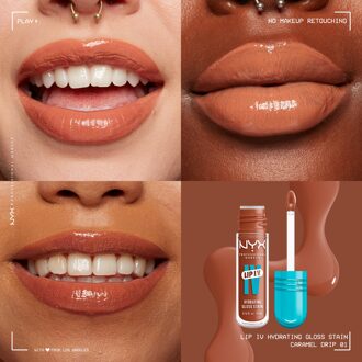 Lipgloss NYX Professional Make-Up Lip I.V. Hydrating Gloss Stain Caramel Drip 5 ml