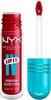 Lipgloss NYX Professional Make-Up Lip I.V. Hydrating Gloss Stain Redy-Y Set Wet! 5 ml