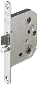 Lips 2133 Toilet/badkamerdeurslot | DM55mm | WC57mm | voorplaat staal gelakt 18x153mm afgerond | knopas vierkant 5mm | sluitplaat SPT2131S | DR