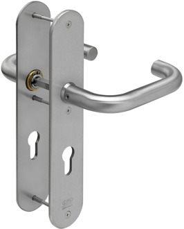 Lips ARU8203 Beslag langschild afgerond | PC-72 | krukmodel 10 | deurdikte 40mm en 54mm. - 10021213