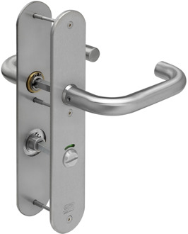 Lips ARU8209 Beslag langschild afgerond | vrij-bezet | WC-72 | krukmodel 10 | deurdikte 40mm en 54mm. - 10021255