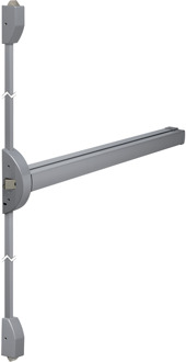 Lips FLBR101M Paniekopener Freedom Line Model R | met duwbalk | 2 - 3 sluitpunten met nachtschootblokkering | 860mm kleur zilvergrijs/zilvergrijs.