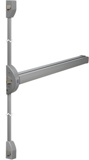 Lips FLBR101Z Paniekopener Freedom Line Model R | met duwbalk | 2 - 3 sluitpunten zijwaards met nachtschootblokkering | 1160mm kleur rood/zilvergrijs.