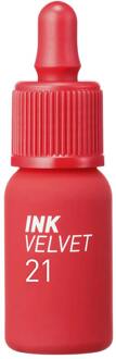 Lipstick Peripera Ink Velvet Lip Tint 21 Vitality Coral Red 4 g